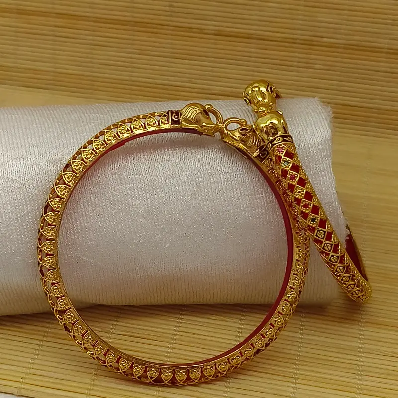 Elegant Rajasthani Hathi Mora Bangles Kada - Image 3