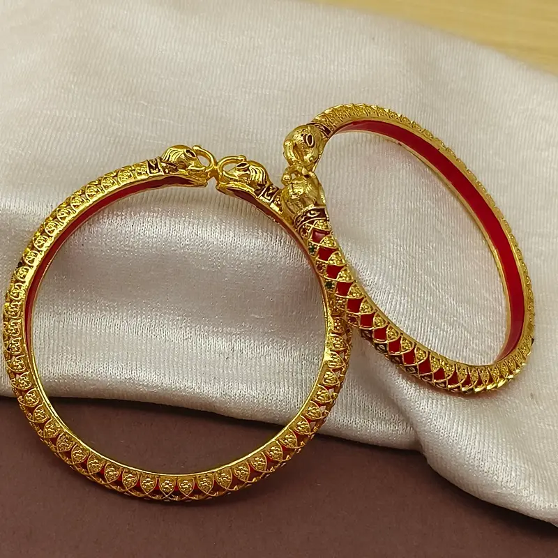 Elegant Rajasthani Hathi Mora Bangles Kada - Image 4