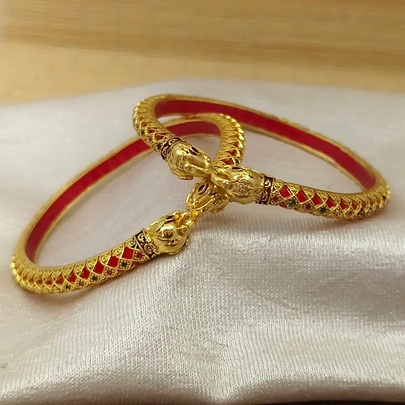 Elegant Rajasthani Hathi Mora Bangles Kada - Image 5