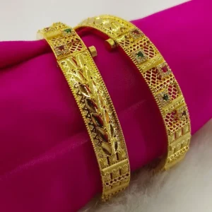 1 Gm Gold Plated Premium Forming AD Fitted Patch Khilli Bangle