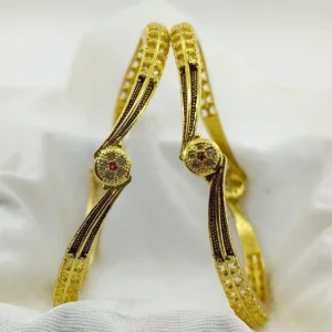 Fancy Gold Plated American Diamonds Bangles Kadli