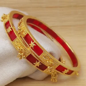 Classical Star Valley With Jumakhi Gold Plated Bangles Kadli
