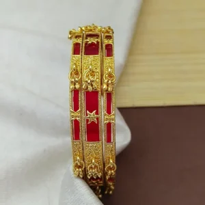 Fancy Square In Star Valley With Jumakhi Design Gold Plated Chudo Bangles